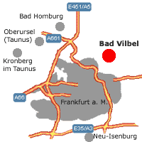Lage Bad Vilbel im Rhein-Main-Gebiet