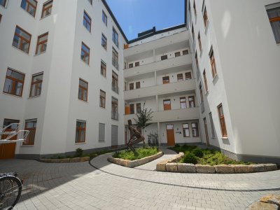 Apartmenthaus Innenhof Frankfurt-Bankenviertel