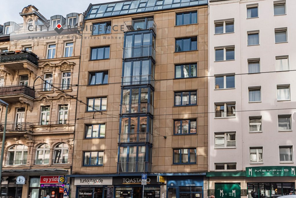 Frankfurt-Innenstadt (Bahnhofsviertel): 2-Zi.  Wohnung, 55m², Münchener Str., 1.580, Außenansicht