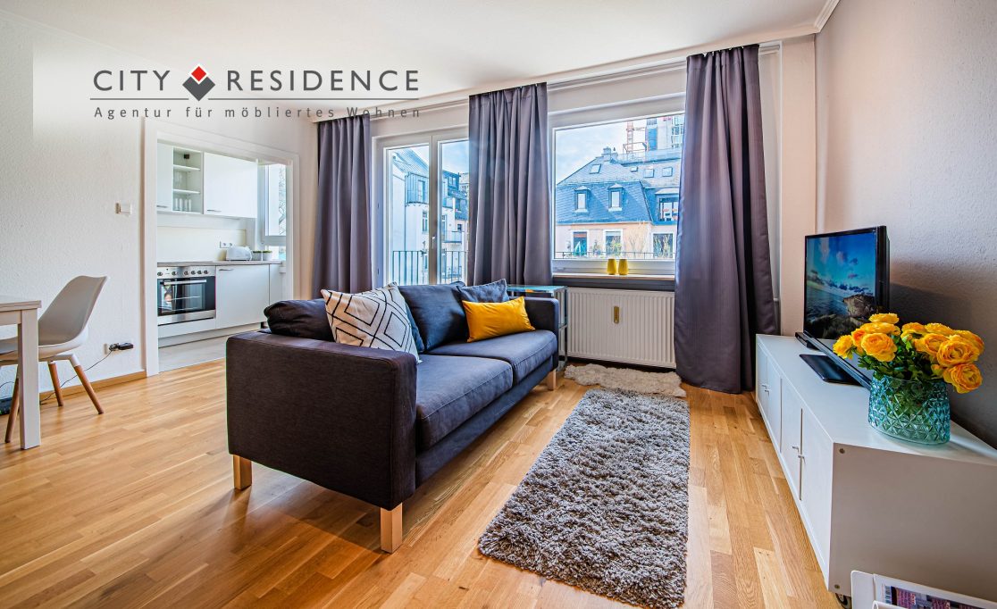 Frankfurt-Westend: 1-Zi.  Wohnung, 40m², Parkstr., 1.210, Wohnen